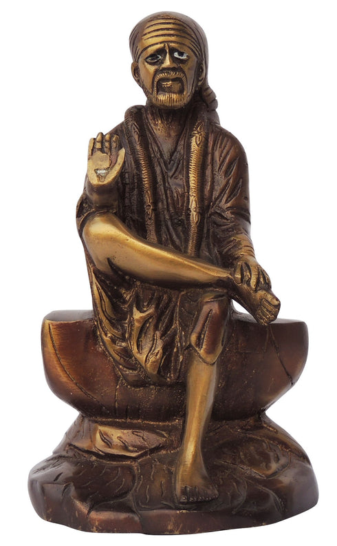 Brass Sai Baba God Idol Statue 2.38Kg