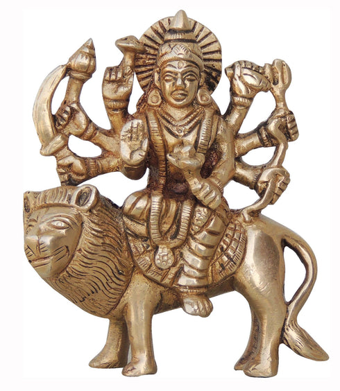 Brass Goddess Durga Superfine Idol 0.492Kg
