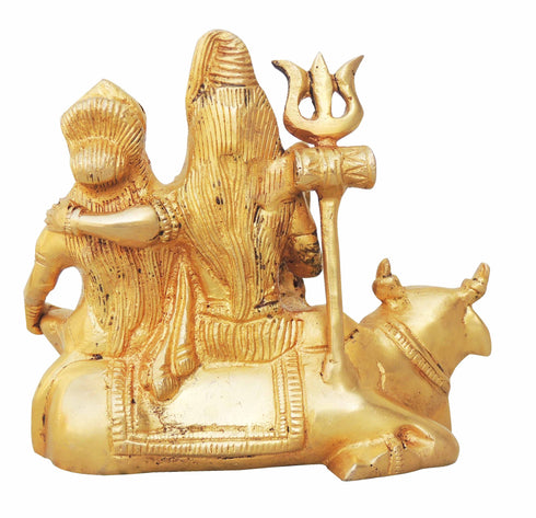 Brass Shiv Parivar With Nandi Statue 1.72Kg