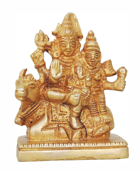 Brass Shiv Parivar Idol Statue 0.38Kg