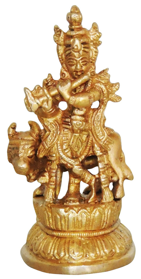 Brass Krishan Ji God Idol Statue 0.3Kg