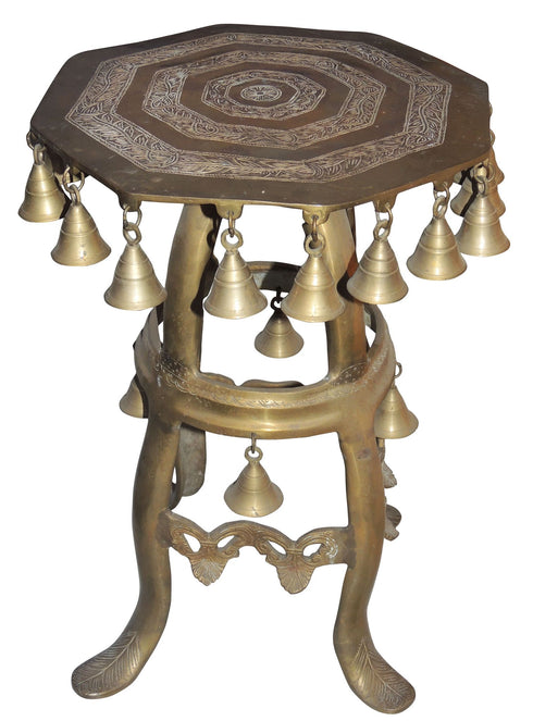 Brass Stool With Bell For God Idol 12.66Kg