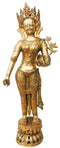 Brass Tara Devi Colour Statue 10.28Kg