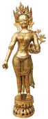 Brass Tara Devi Colour Statue 10.28Kg