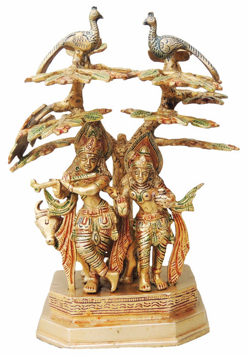 Brass Radha Krishna Tree 3.26Kg