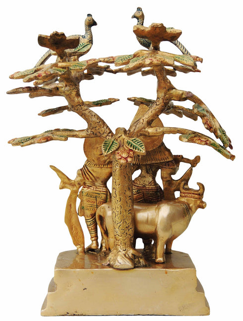 Brass Radha Krishna Tree 3.26Kg