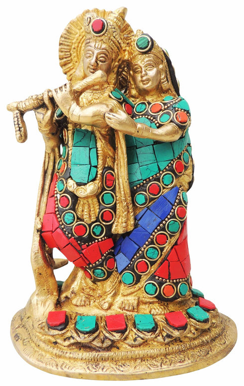 Brass Radha Krishna Idol Statue 1.58Kg