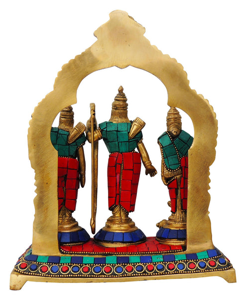 Brass Ram Darbar Stone God Idol Statue 2.5Kg