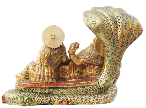 Brass Vishnu Laxmi With Shesnag Statue 8.3Kg