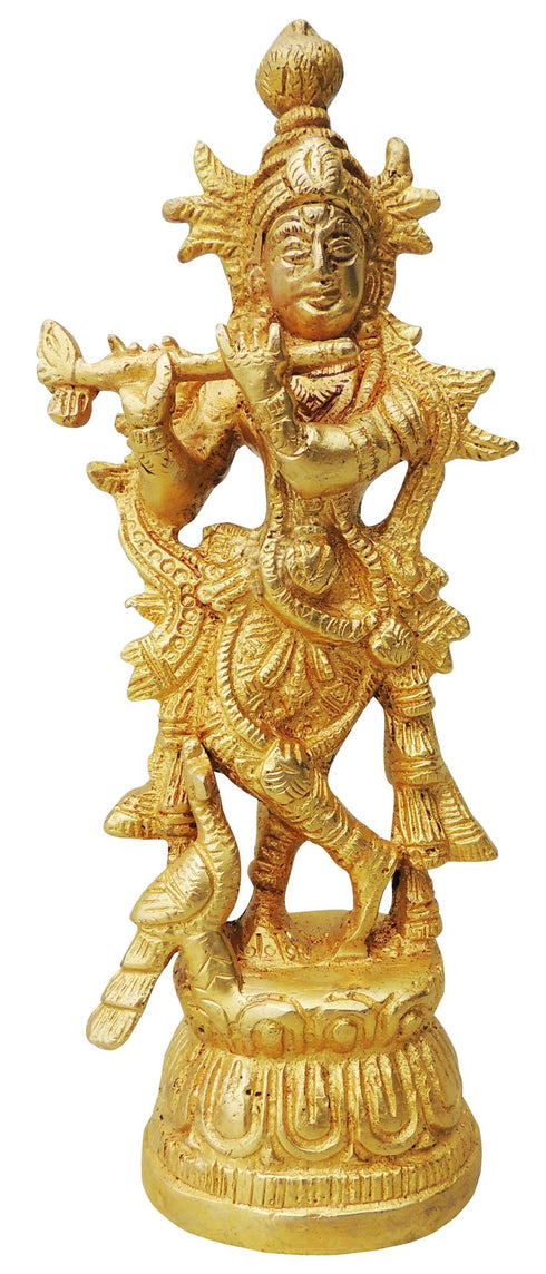Brass Krishna Normal Statue 0.7Kg