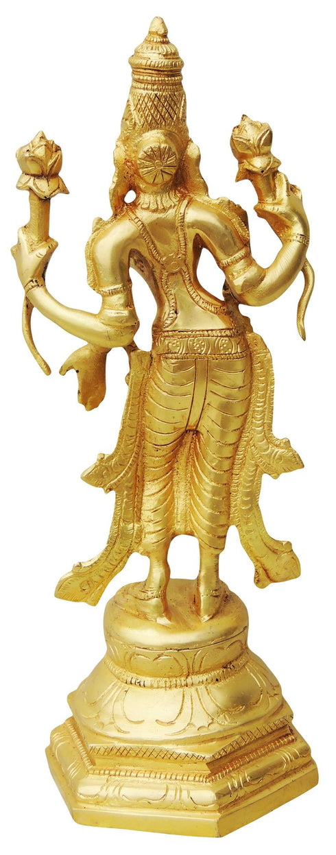 Brass Laxmin Standing Statue 2.385Kg