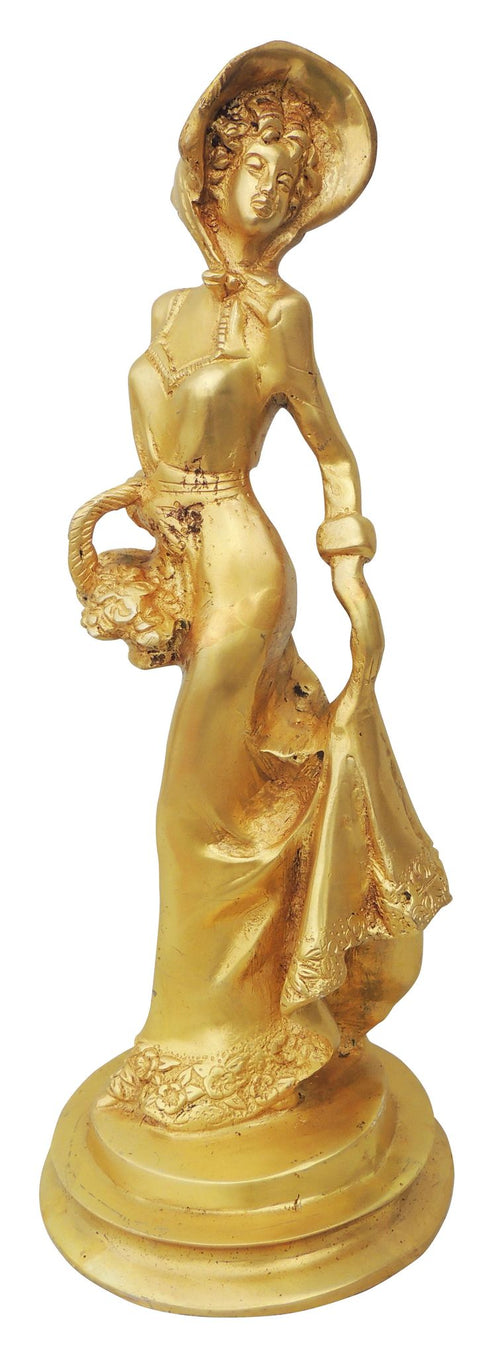 Brass Lady Statue 3.38Kg