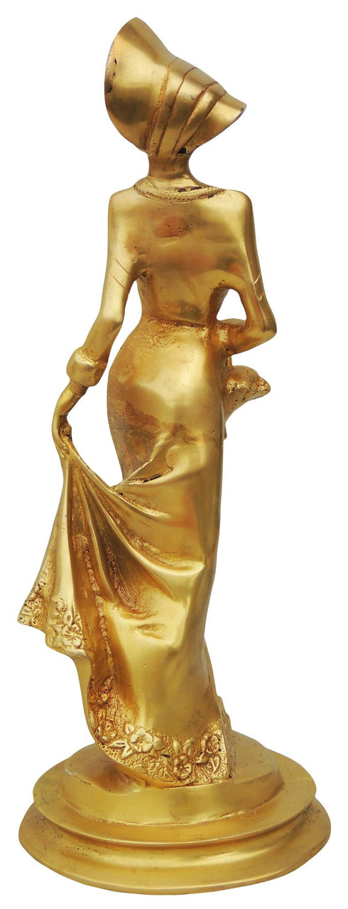 Brass Lady Statue 3.38Kg