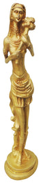 Brass Lady With Flowers Statue 4.44Kg