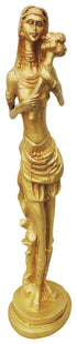 Brass Lady With Flowers Statue 4.44Kg