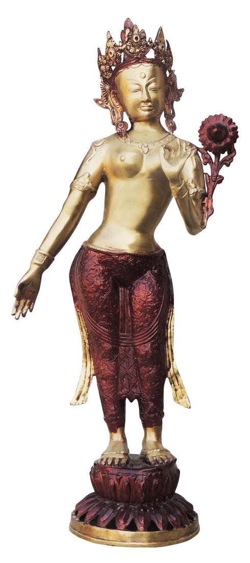 Brass Tara Devi Statue 7.88Kg
