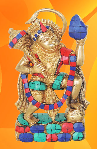 Brass Hanuman Ji Statue 2.62Kg