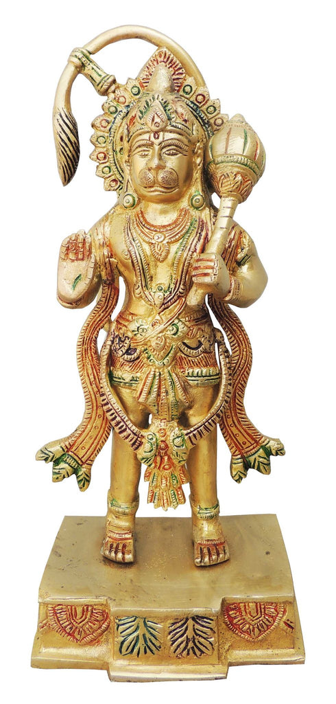 Brass Hanuman Statnding Statue 2.225Kg
