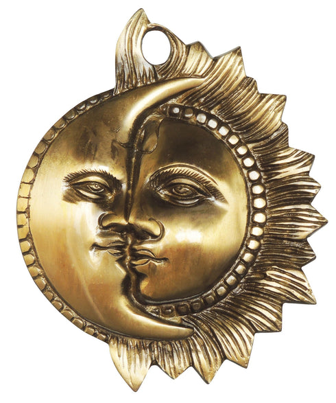 Brass Half Sun & Moon Statue 0.5Kg