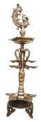 Brass Standing Deepak With Bird Statue 5.62Kg