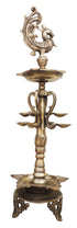 Brass Standing Deepak With Bird Statue 5.62Kg