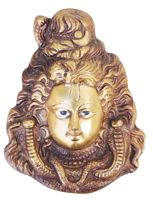 Brass Wall Hanging Shiv Ji Face Statue 0.6Kg