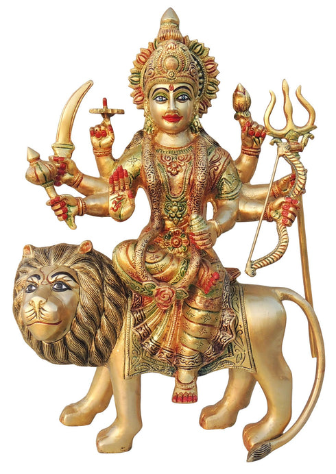 Brass Goddess Durga Superfine Idol 13.12Kg