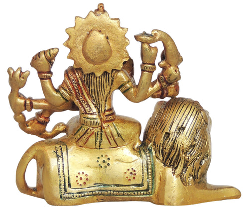Brass Goddess Durga Superfine Idol 0.68Kg