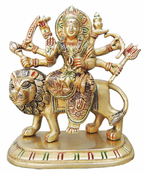 Brass Goddess Durga Superfine Idol 1.3Kg