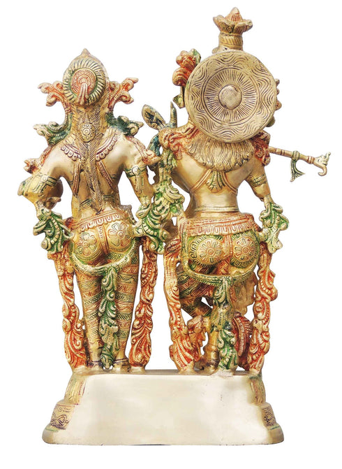 Brass Radha Krishan Same Base Idol 10.6Kg