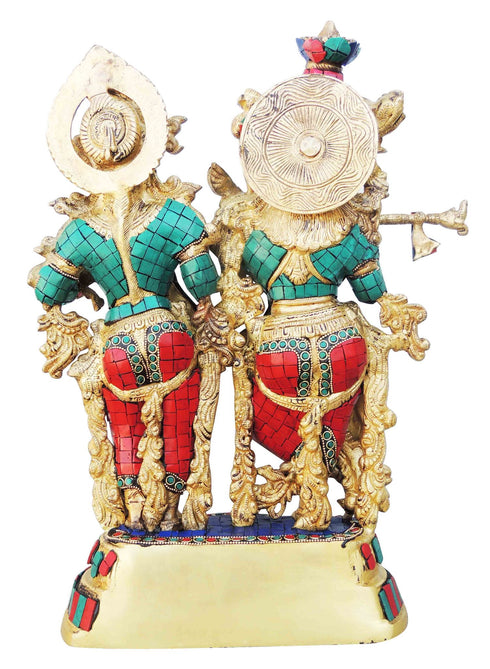 Brass Radha Krishna With Base God Statue 10.83Kg