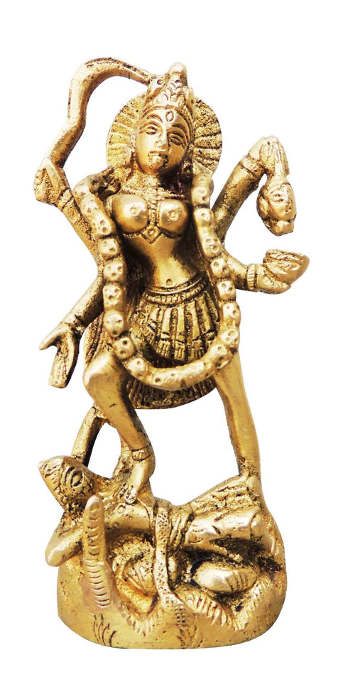 Brass Kali Maa God Idol Statue 0.38Kg