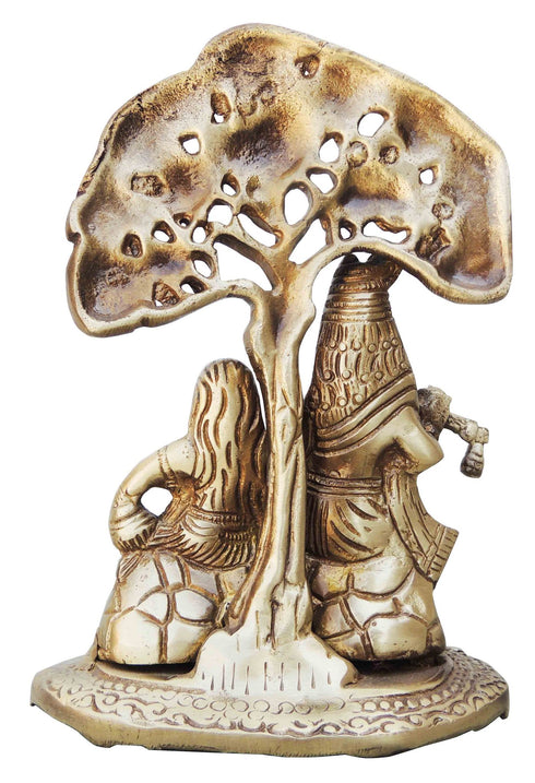 Brass Radha Krishna With Tree Statue 1.125Kg