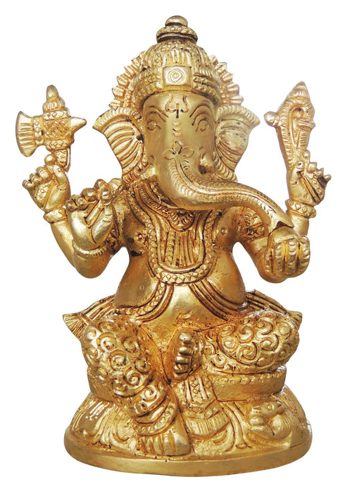 Brass Ganesh Ji Statue 0.78Kg