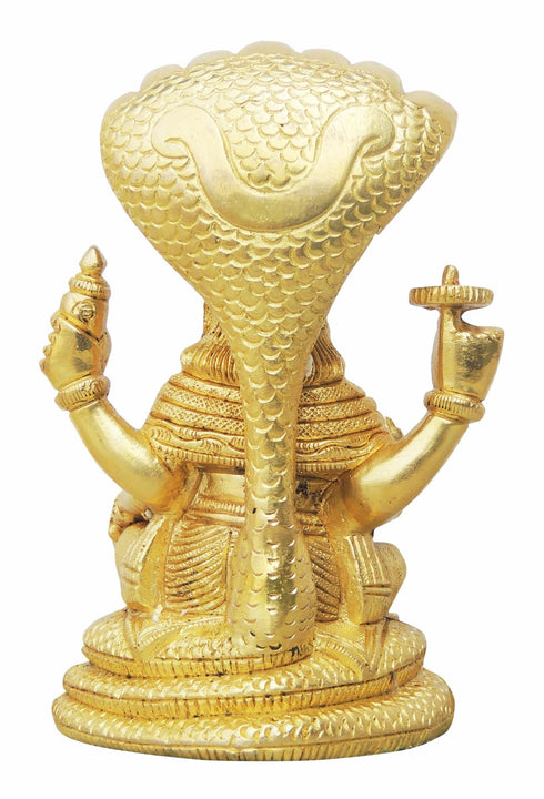 Brass Nariane With Sheshnaag God Statue 0.96Kg