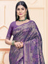 Deeva Sarees Lavender Satin Silk Saree