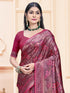 Deeva Sarees Rani Pink Satin Silk Saree