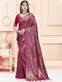 Deeva Sarees Rani Pink Satin Silk Saree