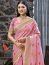 Deeva Sarees Pink Linen Saree