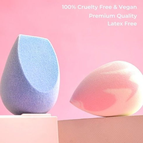 Praush 1 Microfiber Sponge (Contour & Baking) + 1 Celestial Super Soft Makeup Sponge