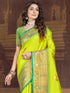 Deeva Sarees Lime Green Silk Saree