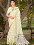 Deeva Sarees Cream Cotton Saree