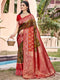 Deeva Sarees Brown Silk Saree