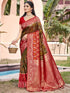 Deeva Sarees Brown Silk Saree