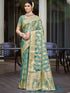 Deeva Sarees Sea Green Satin Silk