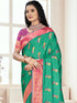 Deeva Sarees Pista Green Silk Saree