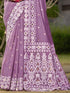 Deeva Sarees Purple Linen Cotton Saree