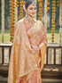 Deeva Sarees Peach Satin Silk Saree