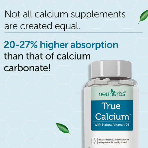 Neuherbs True Calcium 1000mg With Natural Vitamin D3