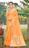 Deeva Sarees Orange Cotton Saree